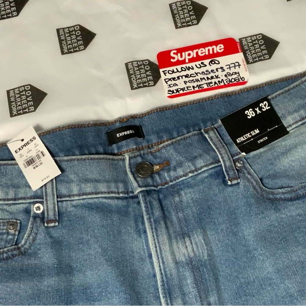 EXPRESS Mens Athletic Slim Stretch Denim Jeans W36/L32 BRAND NEW!